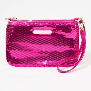 MICHAEL KORS Sequined Wristlet Pink